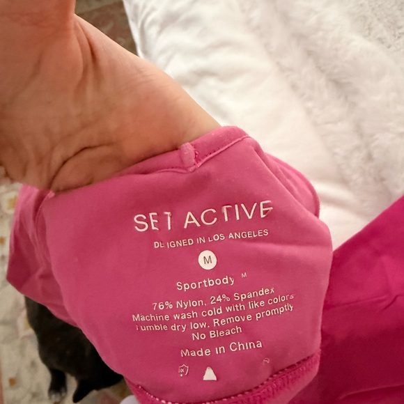 SET Active Pink Sports Bra & Legging Set - Picture 4 of 4